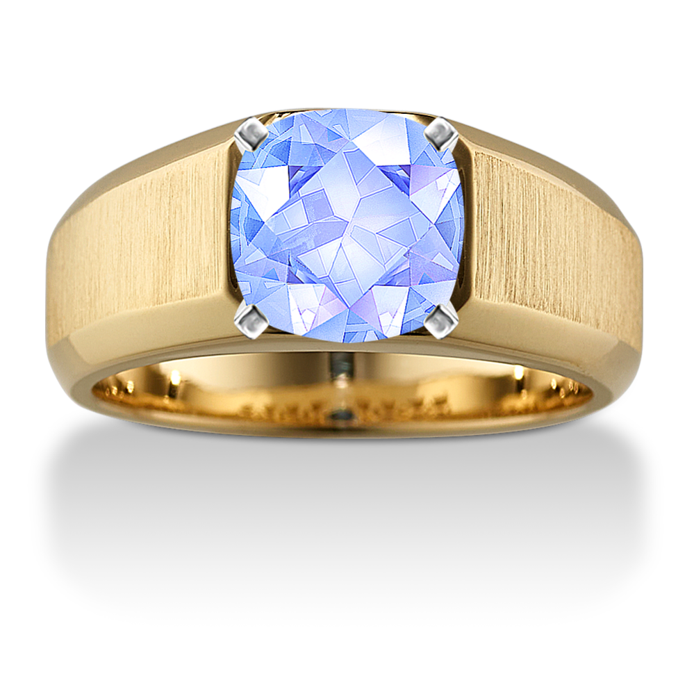 Mens Engagement Ring in 14K Yellow Gold