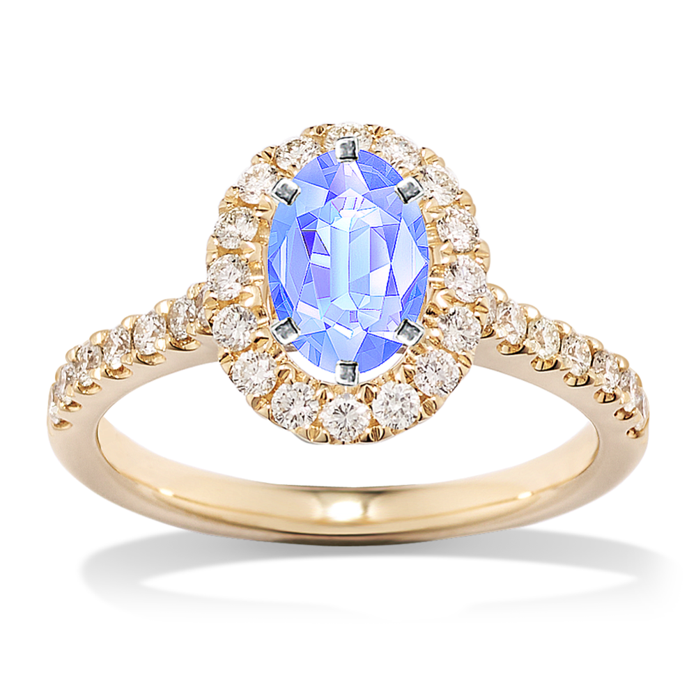 Delia Halo Engagement Ring (Oval)