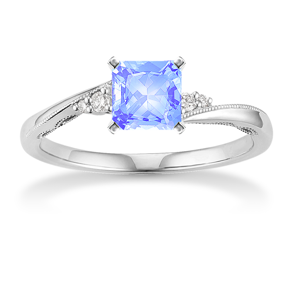 Plume Engagement Ring in Platinum | Shane Co.