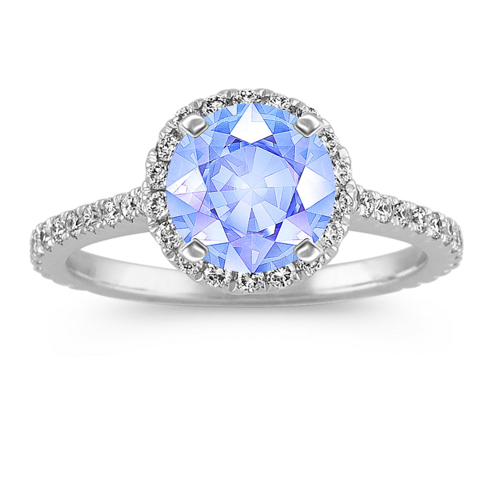 Ella Halo Engagement Ring for 1.25 ct Round