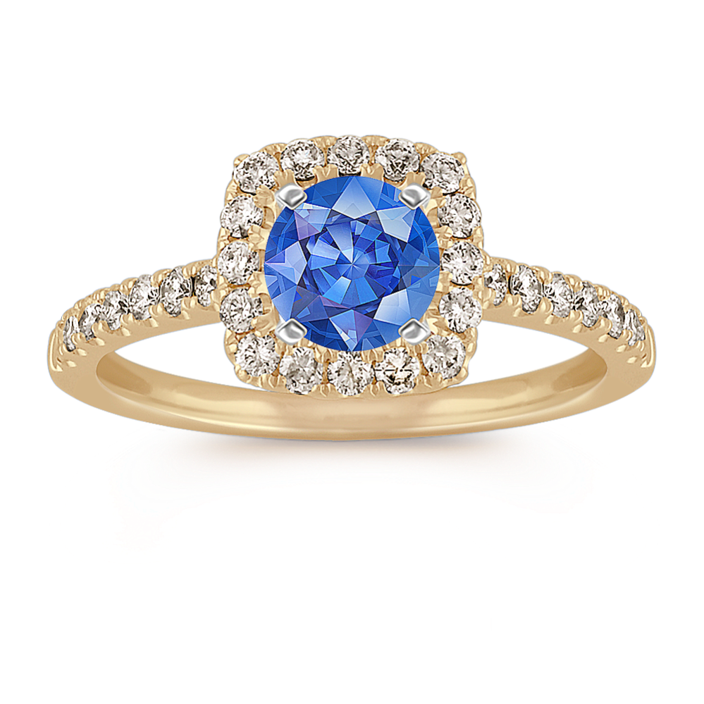 Delia Halo Engagement Ring (Cushion)