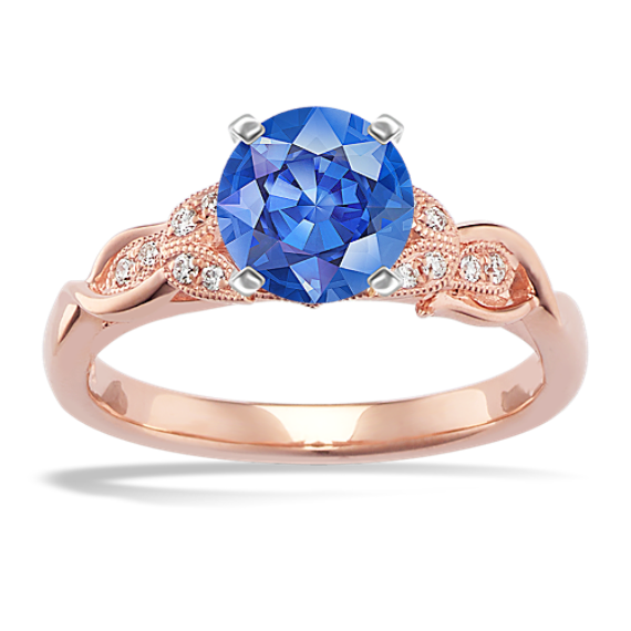 Soprano Cathedral Engagement Ring in 14k Rose Gold
