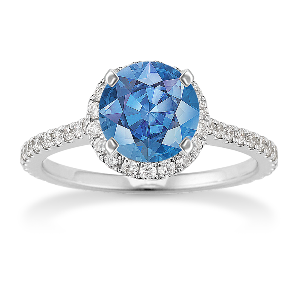 Ella Halo Engagement Ring for 1.25 ct Round