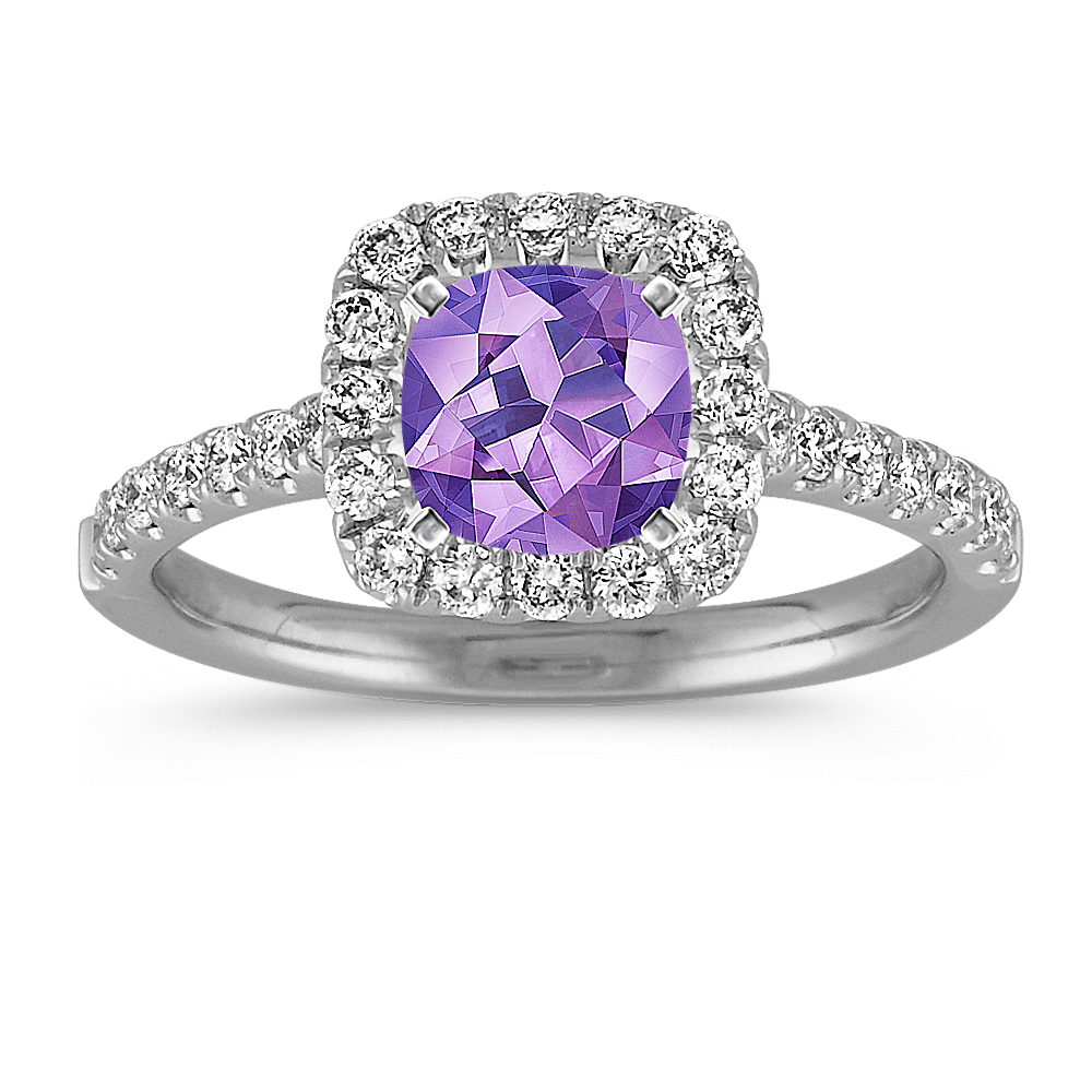 Vista Halo Engagement Ring for 1 ct Cushion