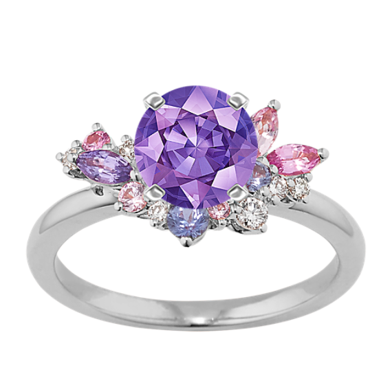Yasmin Pink & Lavender Sapphire Engagement Ring