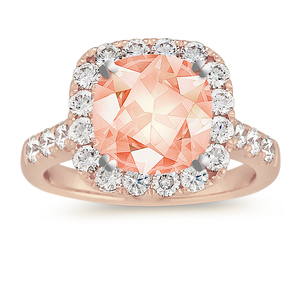 Sandrine Halo Engagement Ring for 2.75 ct Cushion