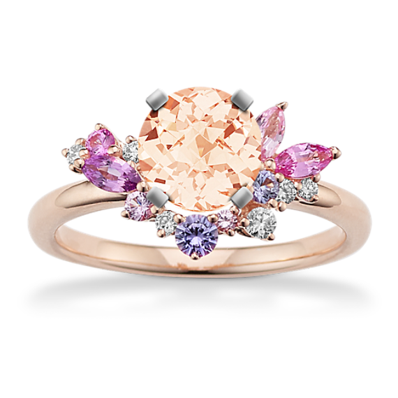 Yasmin Pink & Lavender Sapphire Engagement Ring