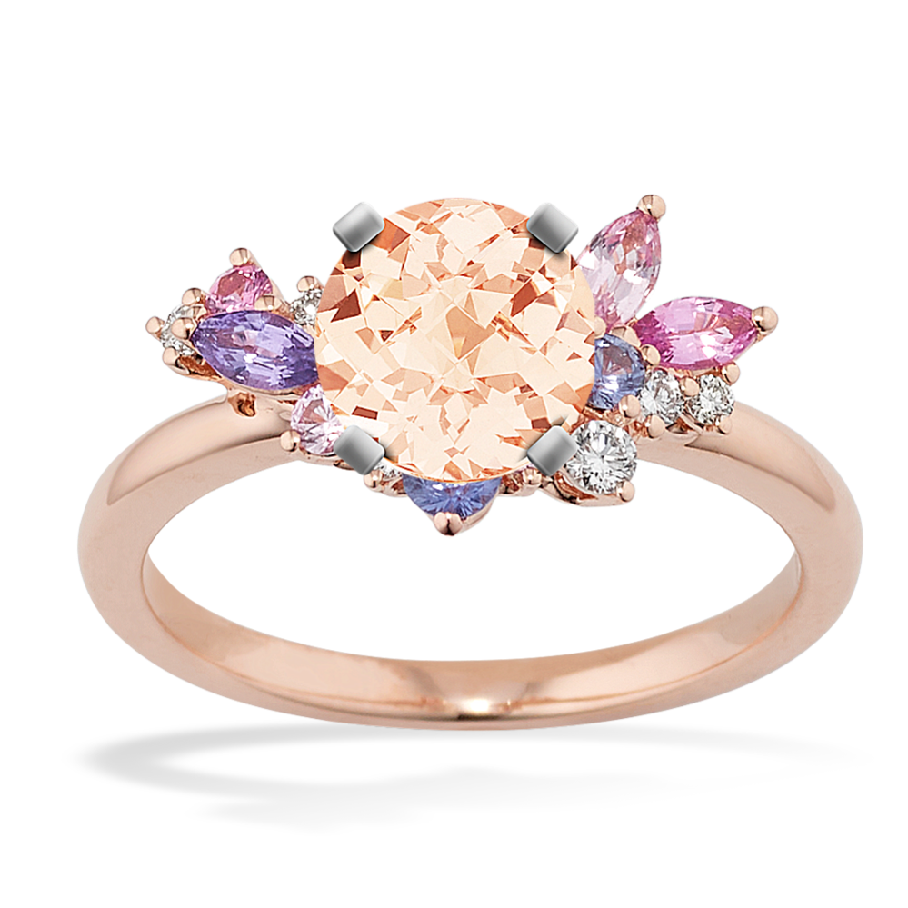 Yasmin Pink & Lavender Sapphire Engagement Ring