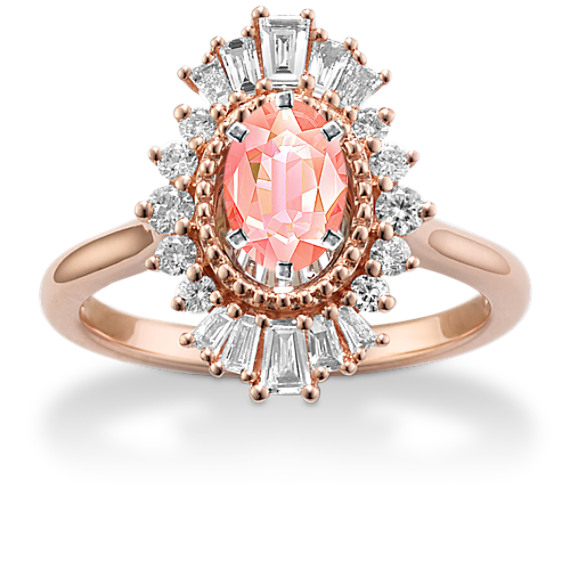 Arabesque Diamond Halo Engagement Ring