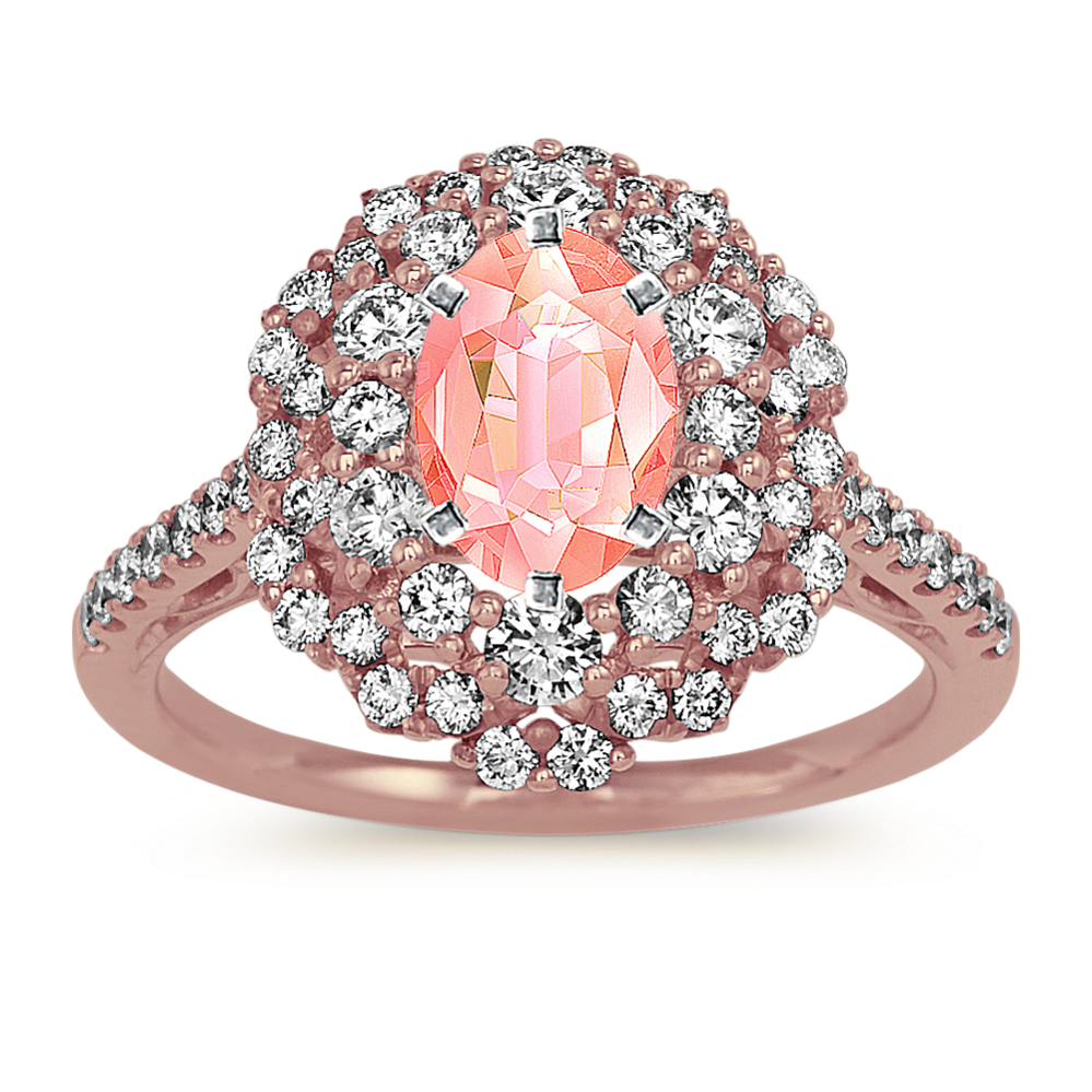 Double Oval Halo Diamond Engagement Ring Setting Price