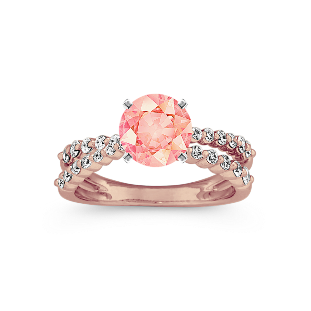 Voyage Natural Diamond Engagement Ring in 14K Rose Gold