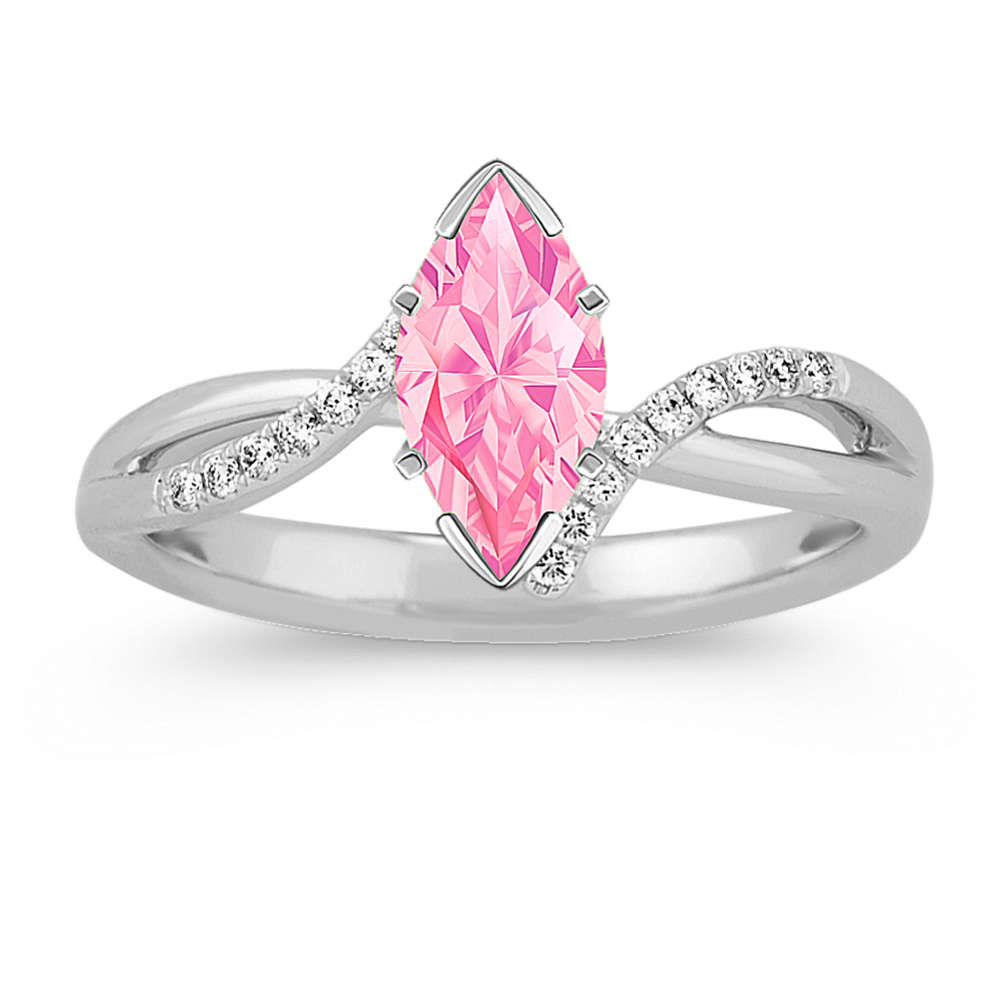 Diamond Ring in 14k White Gold