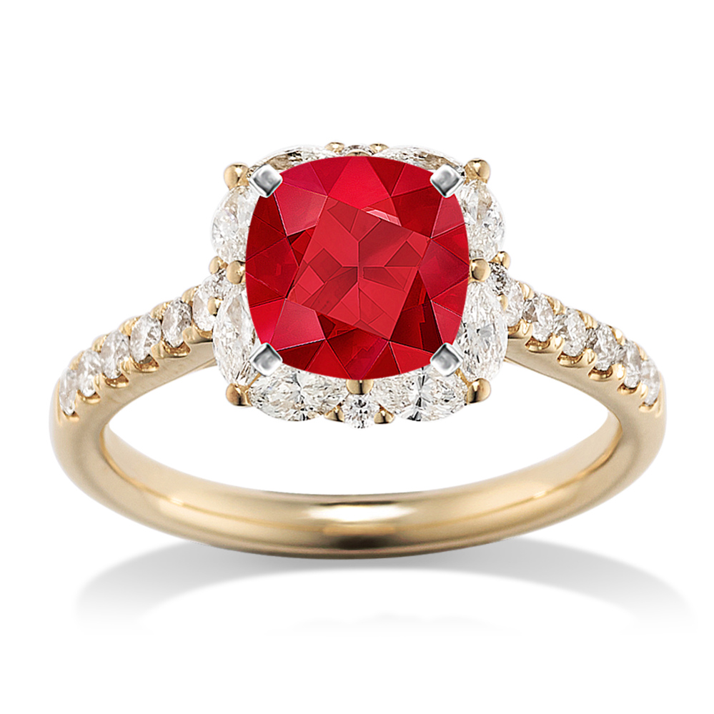 Jubilee Diamond Halo Engagement Ring