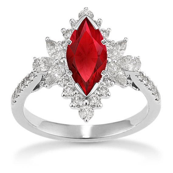 Cypress Diamond Halo Engagement Ring