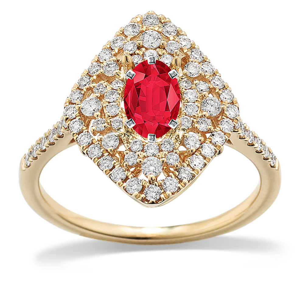 Hattie Diamond Halo Ring