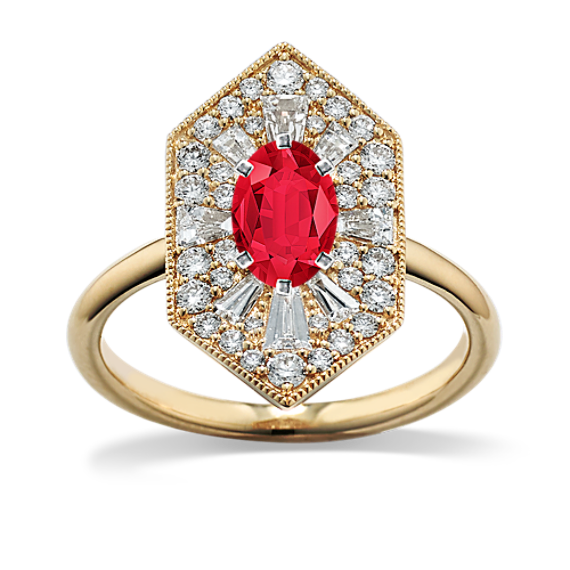 Sunburst Engagement Ring