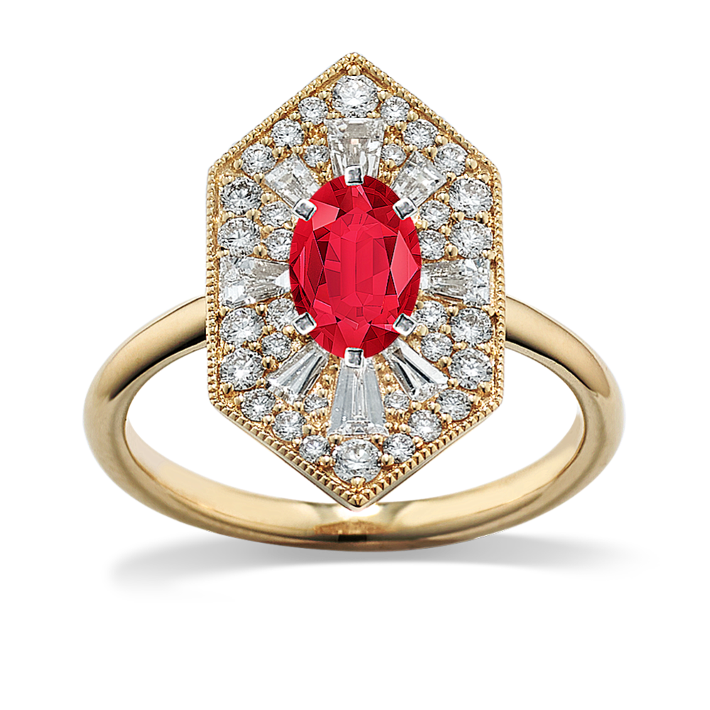 Sunburst Engagement Ring