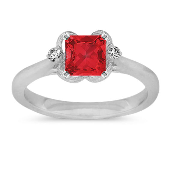 Diamond Engagement Ring in 14k White Gold
