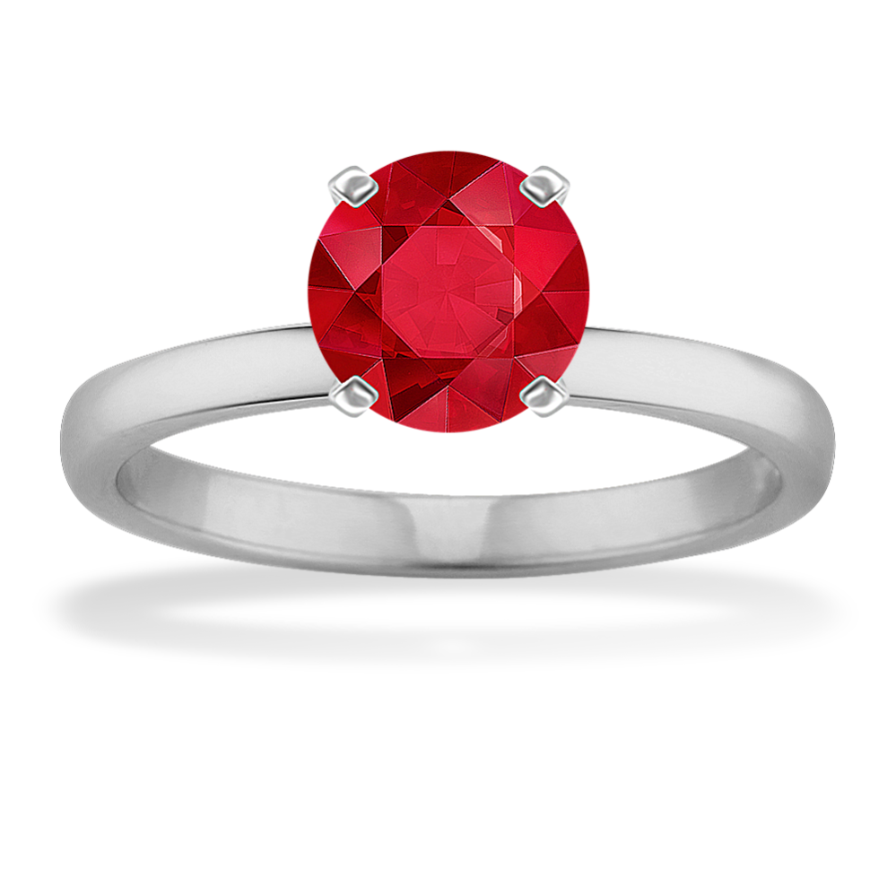 Timeless Solitaire Engagement Ring in Platinum