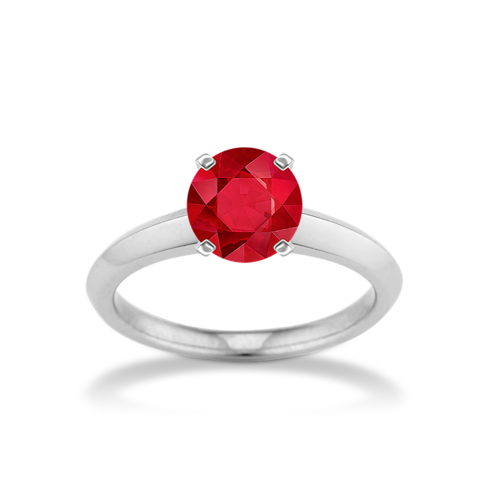 Platinum Knife Edge Engagement Ring