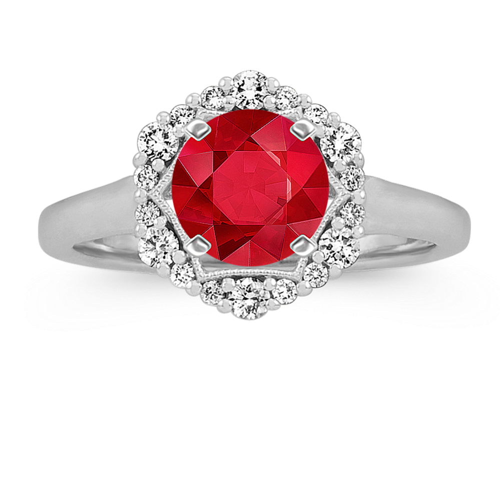 Diamond Halo Engagement Ring