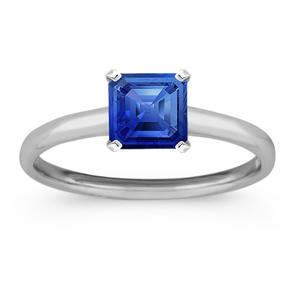 5.94 mm Traditional Natural Sapphire Engagement Ring in Platinum