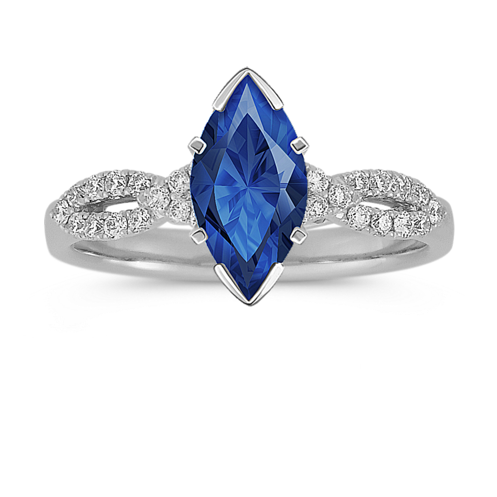 Infinity Round Diamond Engagement Ring