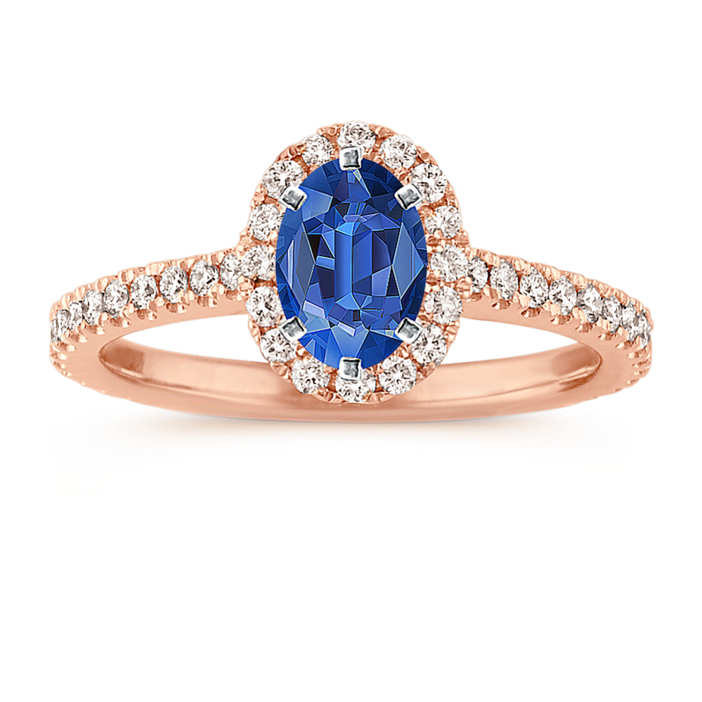 Ella Halo Engagement Ring for 0.75 ct Oval