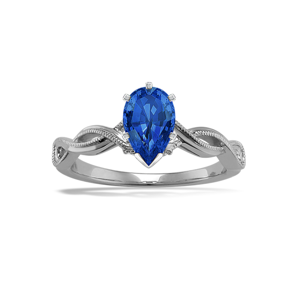 Valley Infinity Swirl Natural Diamond Engagement Ring