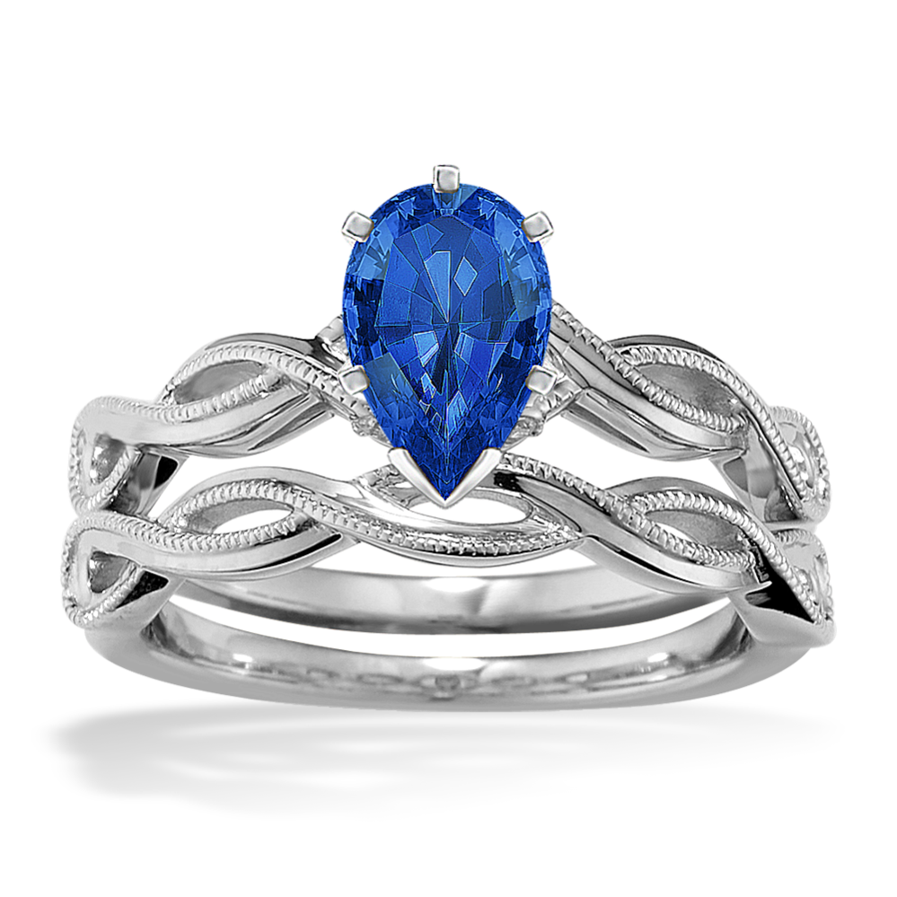 Milgrain Twist Wedding Set