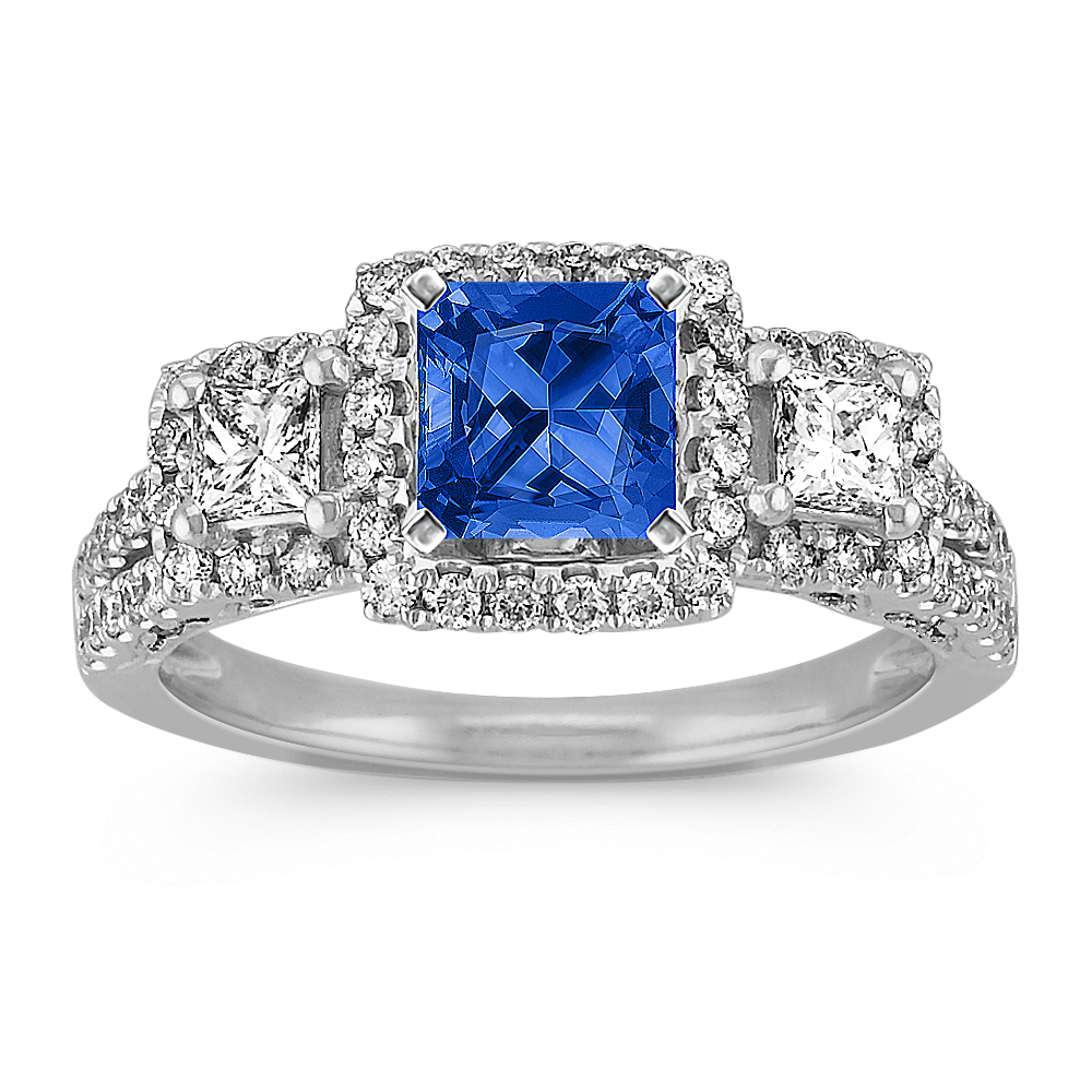Bari Three-Halo Diamond Engagement Ring