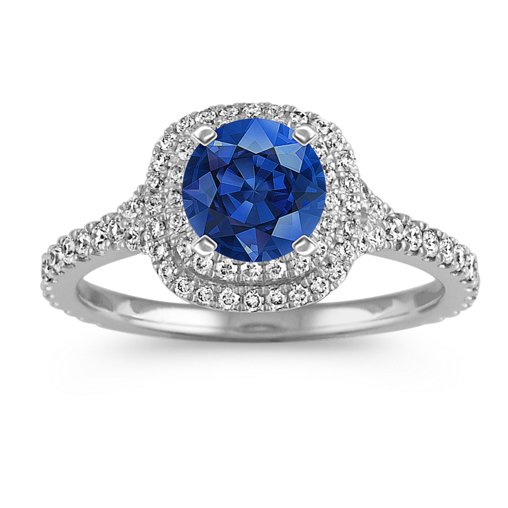 Angeleno Double Halo Engagement Ring (Round)