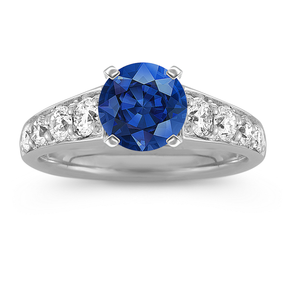 Classic Round Diamond Cathedral Engagement Ring