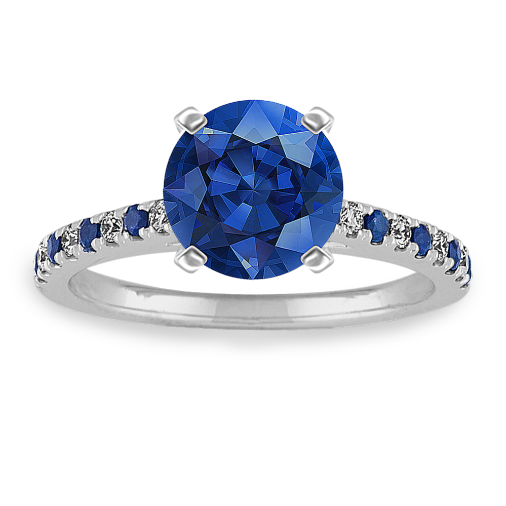 Whimsy Sapphire & Diamond Engagement Ring