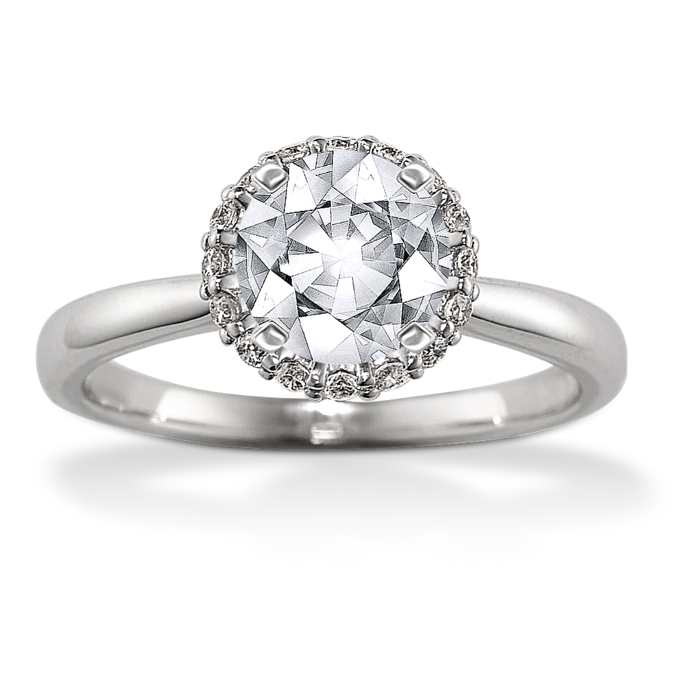 Starling Diamond Halo Engagement Ring