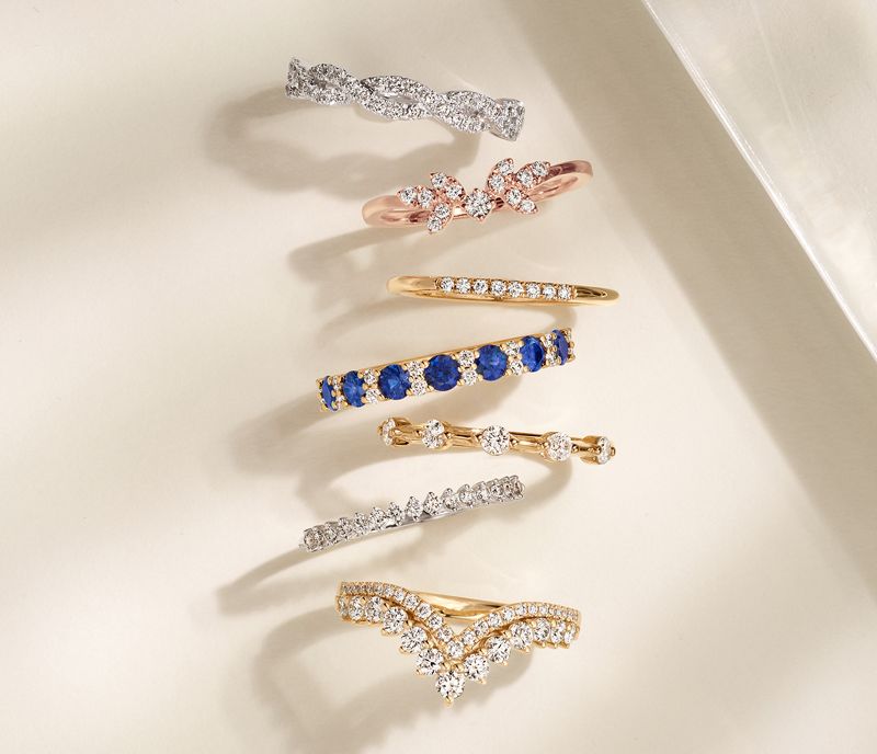 Multiple Diamond and/or Sapphire Rings