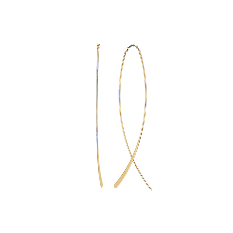 14k Yellow Gold Threader Earrings