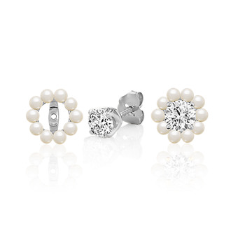 Exclusive Earring Jackets Diamond Shane Co 2 5mm Cultured Freshwater Pearl Earring Jackets