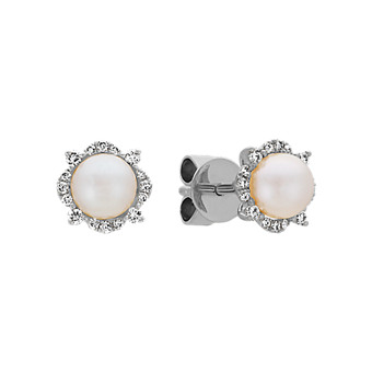 Pearl Earrings Diamond Sets Pearl Earrings Diamond Sets
