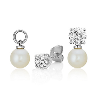 Exclusive Earring Jackets Diamond Shane Co 6mm Cultured Freshwater Pearl Earring Jackets