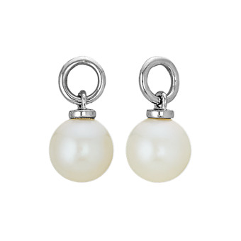 Pearl Earrings Diamond Sets Shane Co 6mm Cultured Freshwater Pearl Earring Jackets