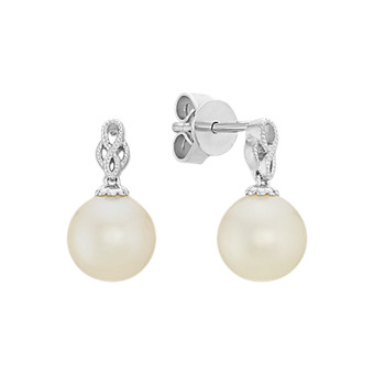 Pearl Earrings Diamond Sets Pearl Earrings Diamond Sets