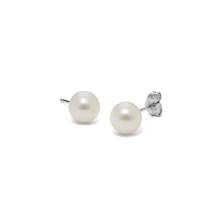 7mm Cultured Freshwater Pearl Solitaire Earrings