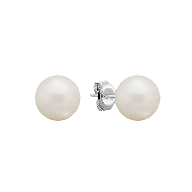 8mm Cultured Freshwater Pearl Solitaire Earrings