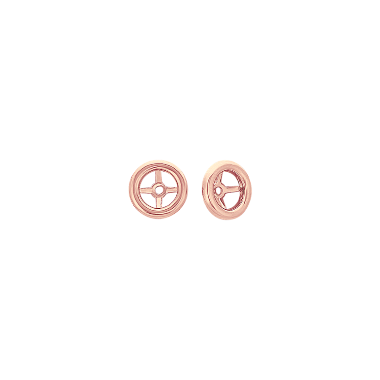 Circle Earring Jackets in 14k Rose Gold