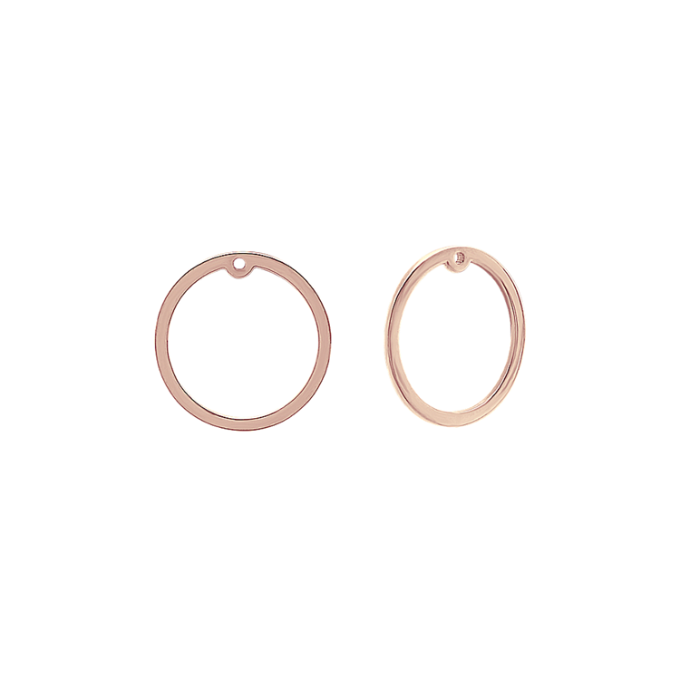 Circle Earring Jackets in 14k Rose Gold