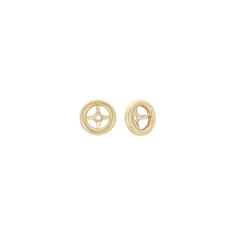 Circle Earring Jackets in 14k Yellow Gold