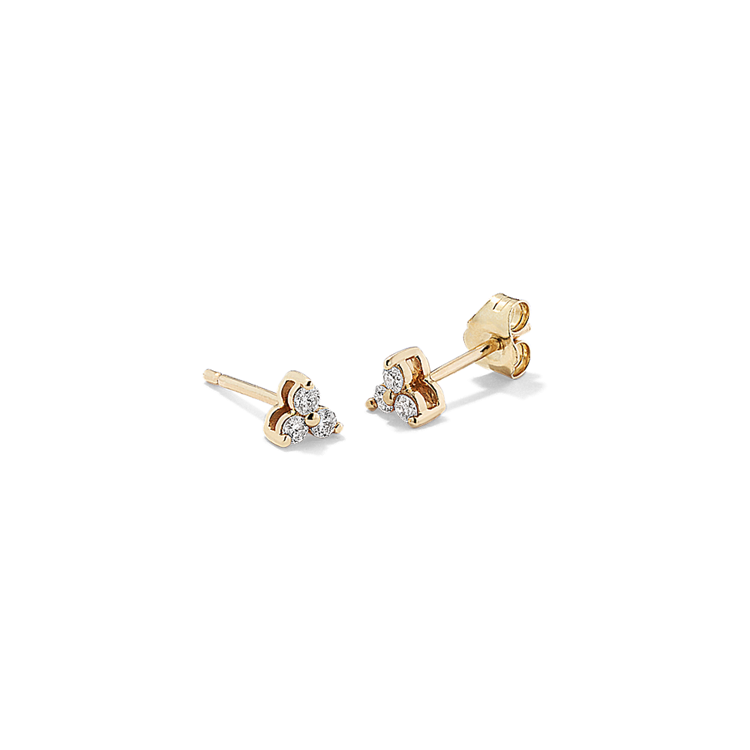 Calliope Natural Diamond Earrings in 14K Yellow Gold