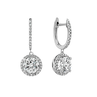 Diamond Earrings Unique Fine Jewelry At Shane Co Diamond Dangle Earrings In 14k White Gold