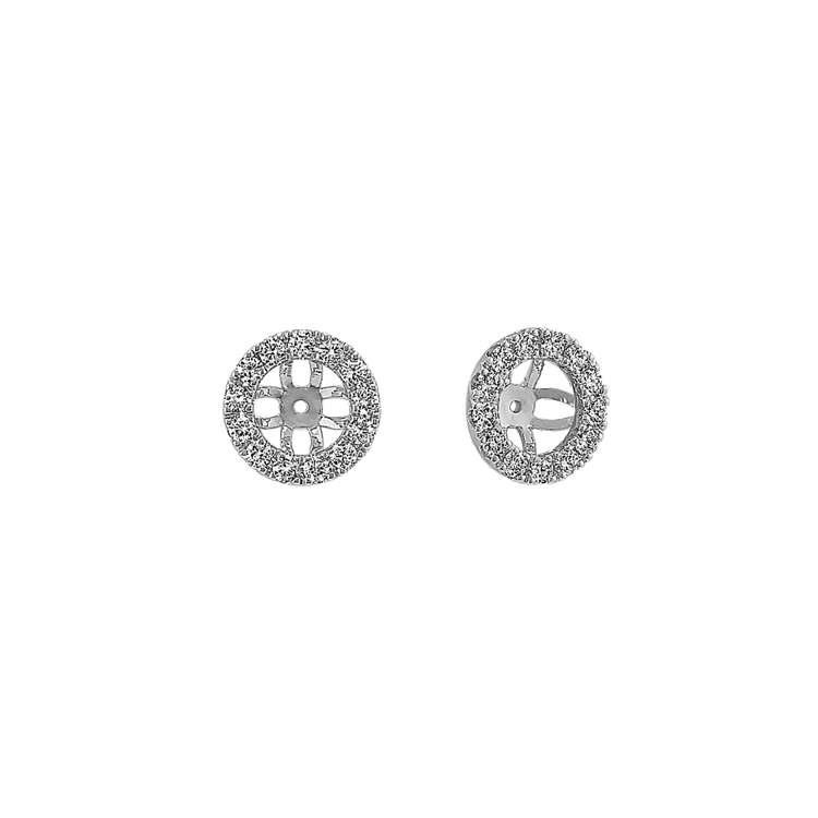 Natural Diamond Earring Jackets in 14k White Gold